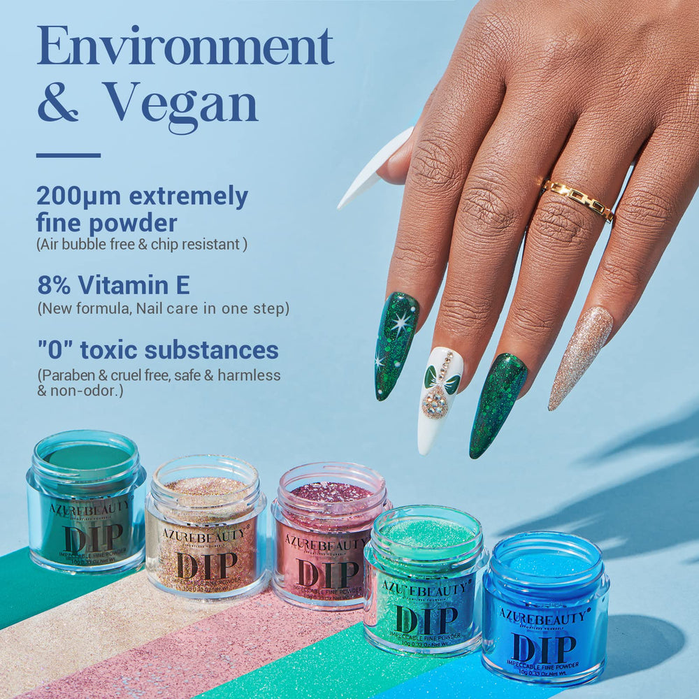 AzureBeauty Dip powder application steps enable at-home salon-quality results.