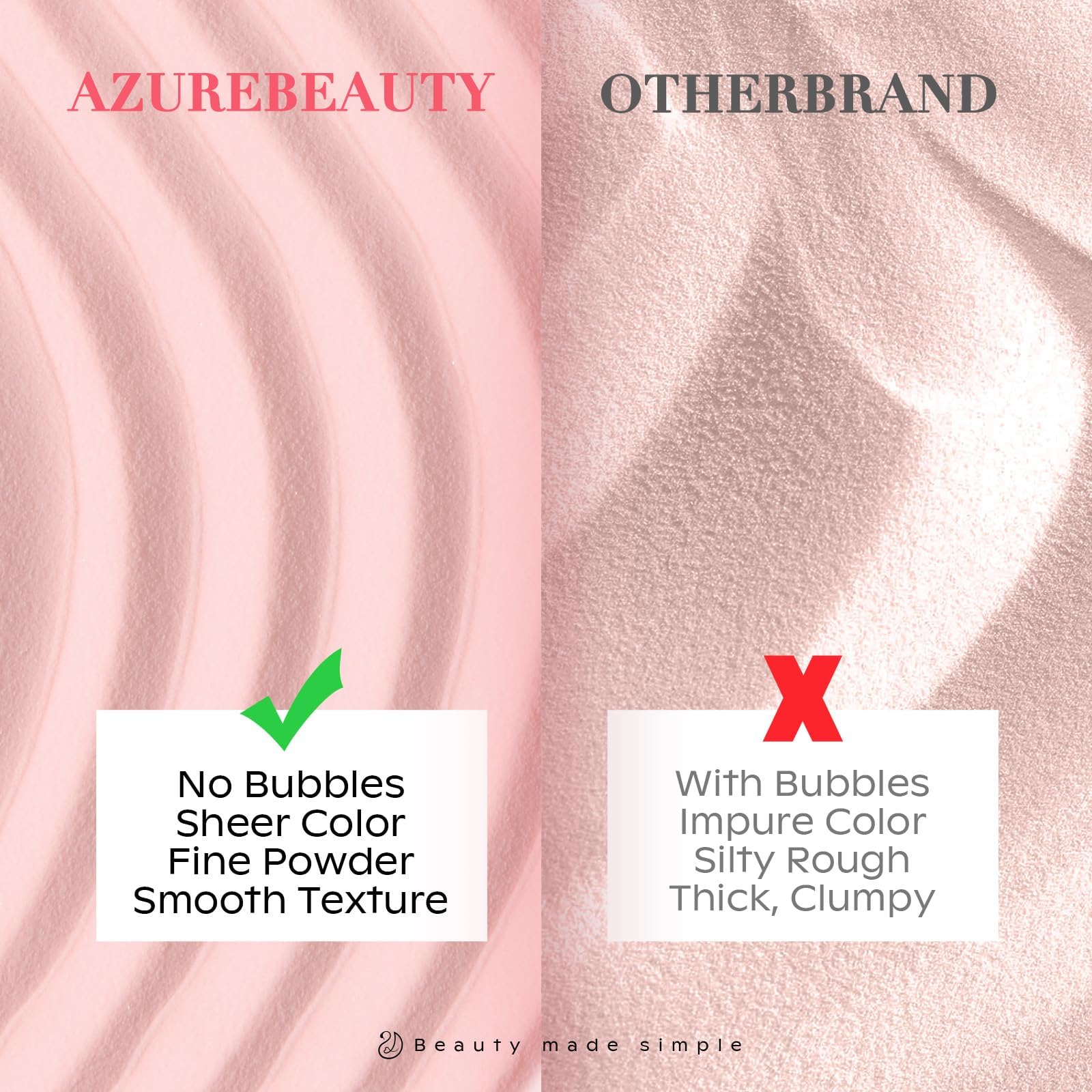 AZUREBEAUTY dip powder finish provides long-lasting shine