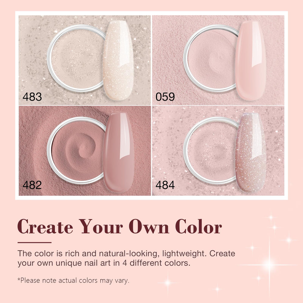 AZUREBEAUTY glitter dip powder swatch for festive nail art