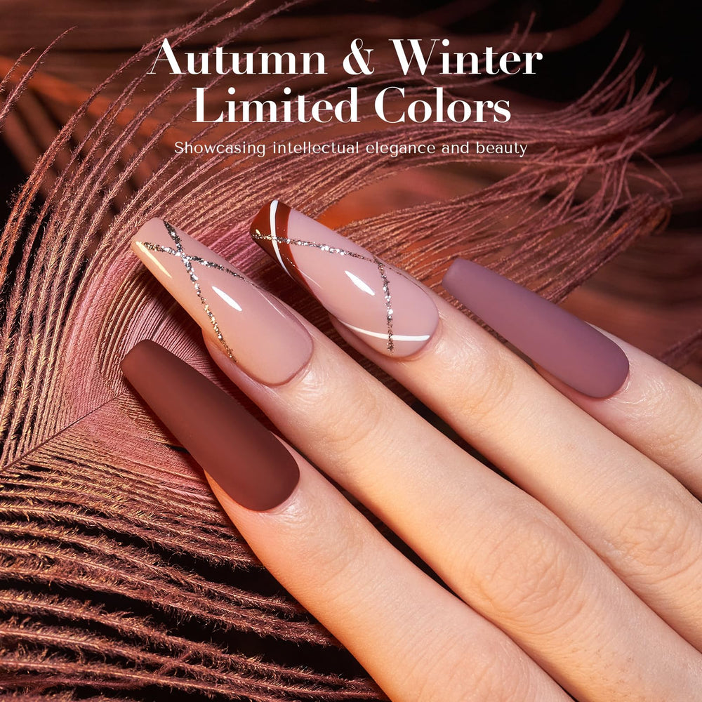AZUREBEAUTY dip powder kit nude brown color swatches for natural looks