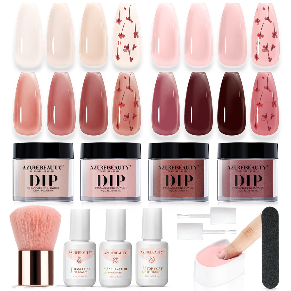 AZUREBEAUTY dip powder kit contents for beginners