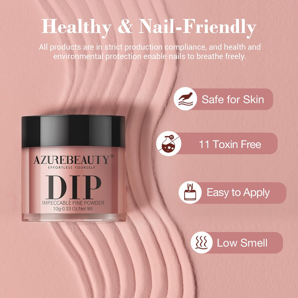 AZUREBEAUTY air-dry formula avoids harsh lamps and skin staining.