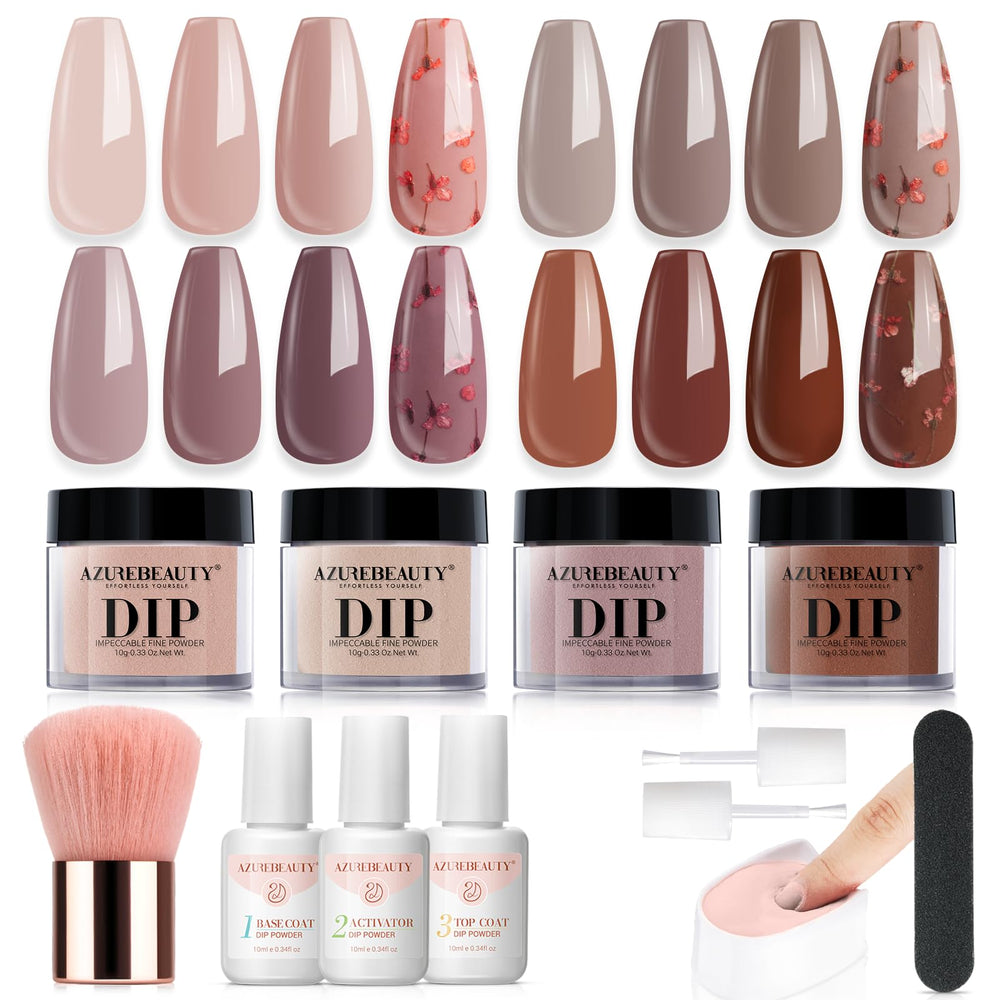 AZUREBEAUTY dip powder kit main packaging ideal for at-home beginner manicures