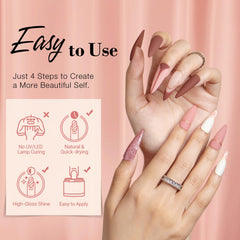 AZUREBEAUTY nail art uses the kit for durable, glossy manicure with natural finish.