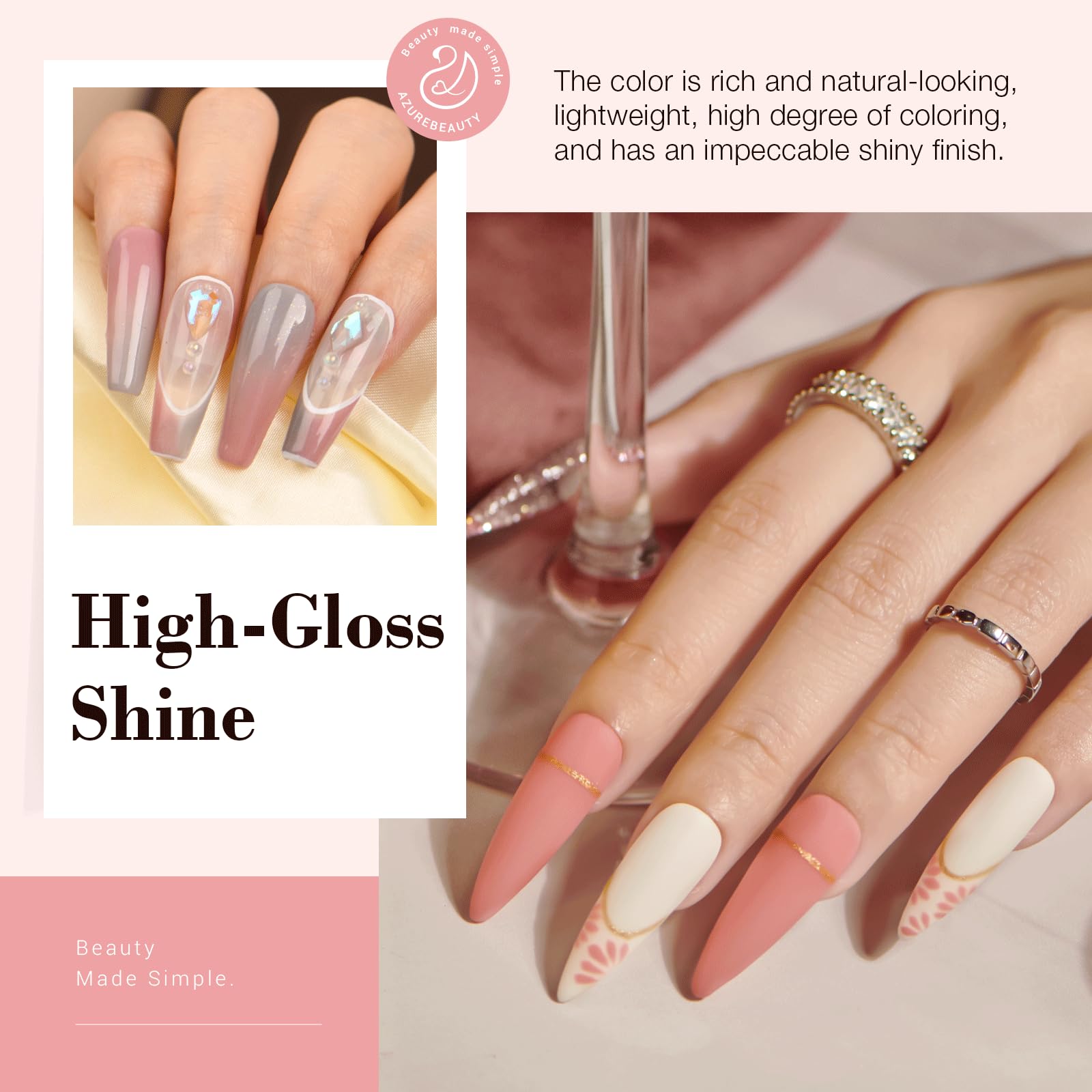 AZUREBEAUTY dip powder tools arranged provides essentials for at‑home manicure.