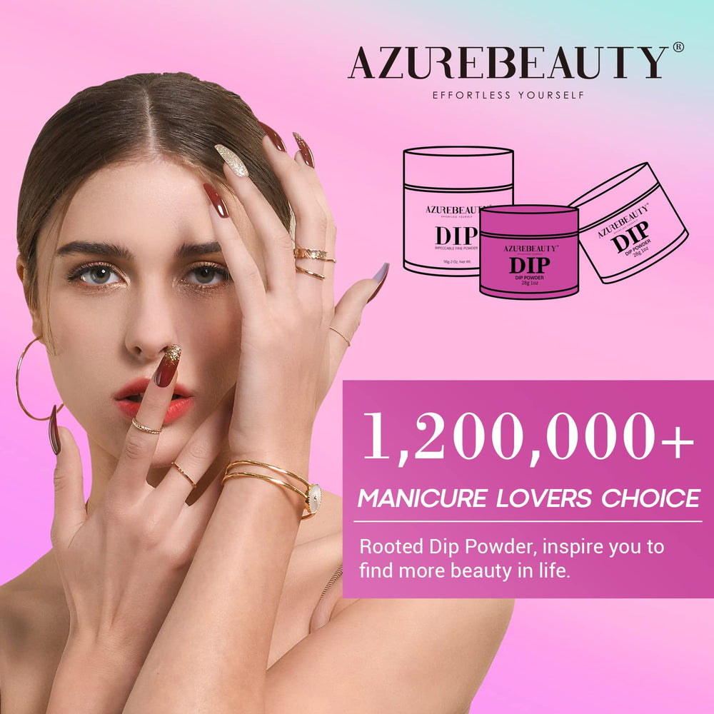 AZUREBEAUTY nail-art finish with luminous shine.