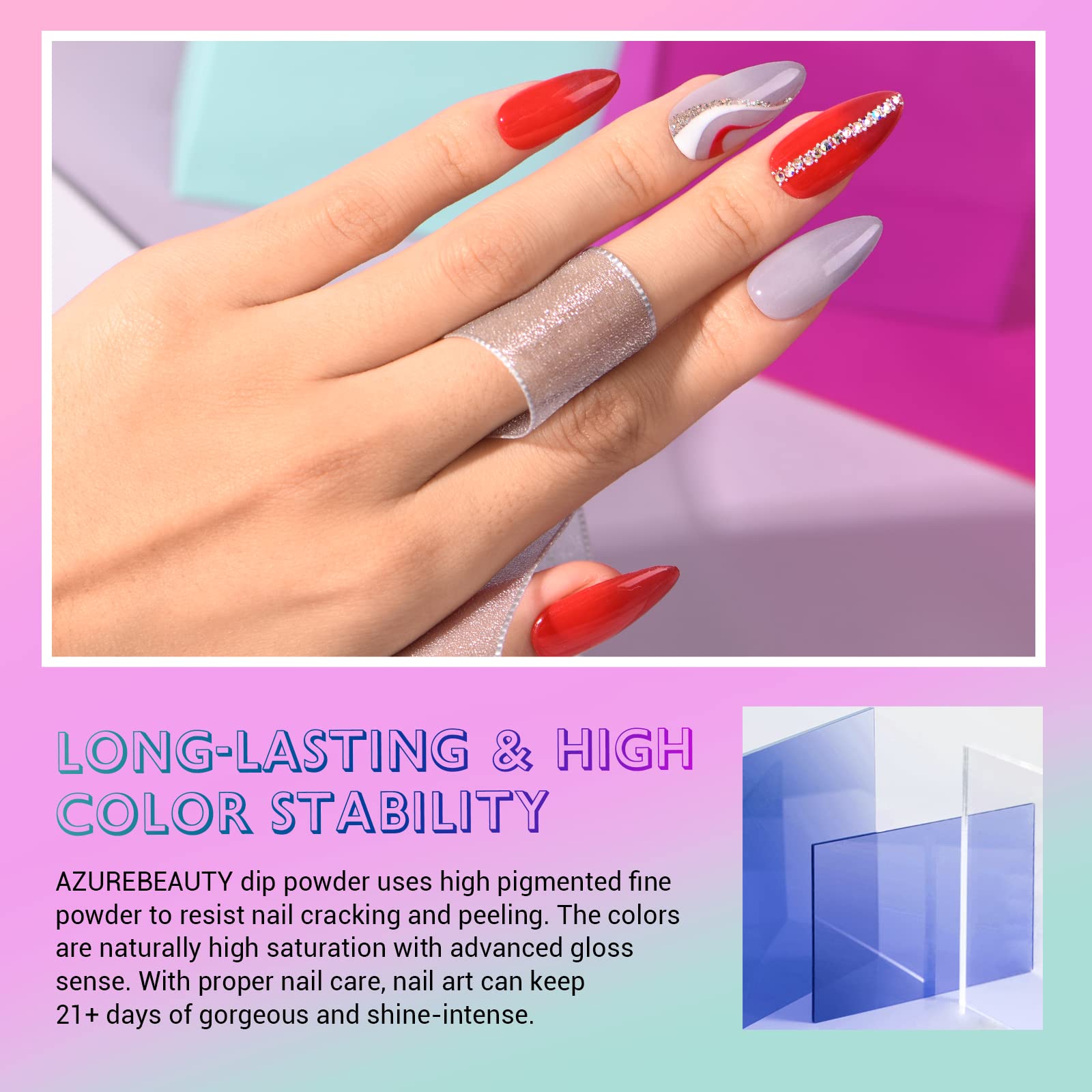 AZUREBEAUTY no lamp cure feature shown in the kit image.