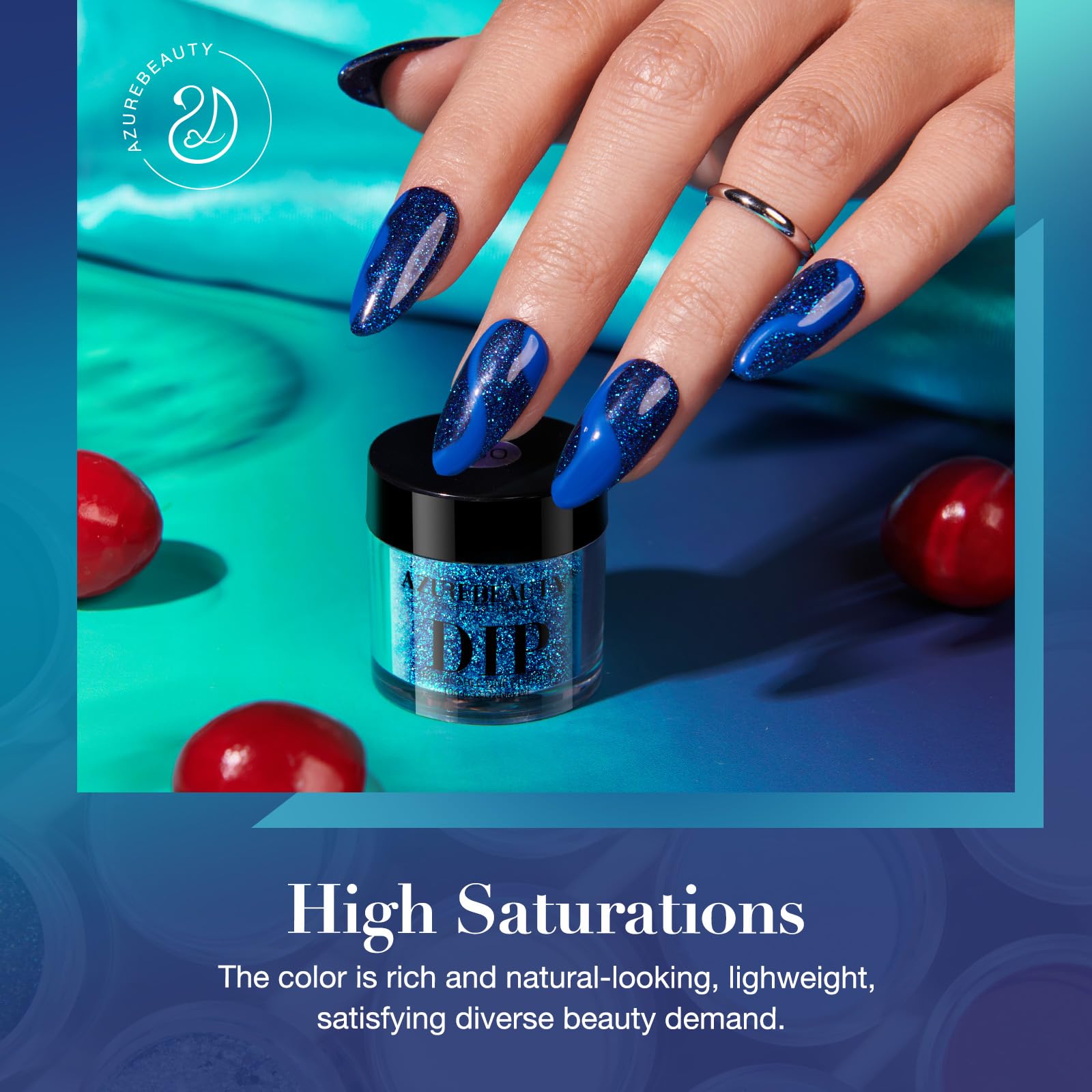 AZUREBEAUTY Ocean-series swatches show six-color range for versatile looks