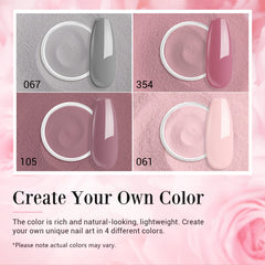 AZUREBEAUTY dip powder pink shade provides natural-looking color and shine.