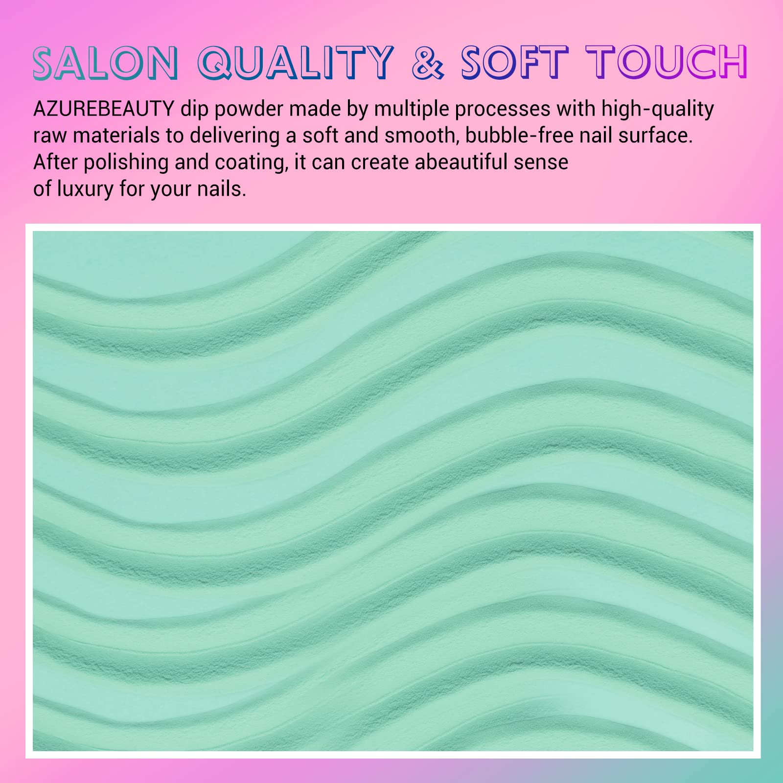 AZUREBEAUTY quick-dry application demonstrates fast nail set.