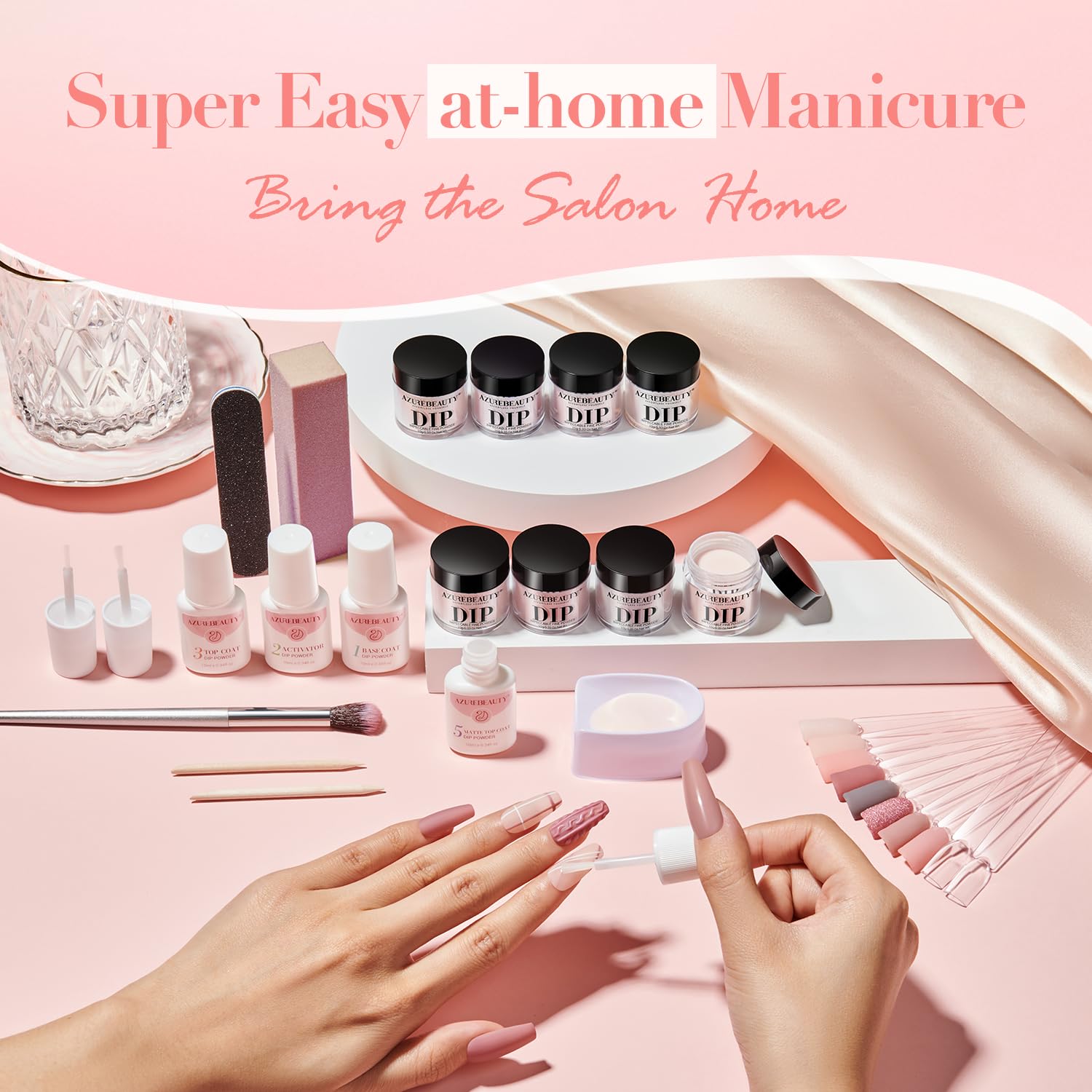 AZUREBEAUTY dip powder recycling tray keeps powders tidy.