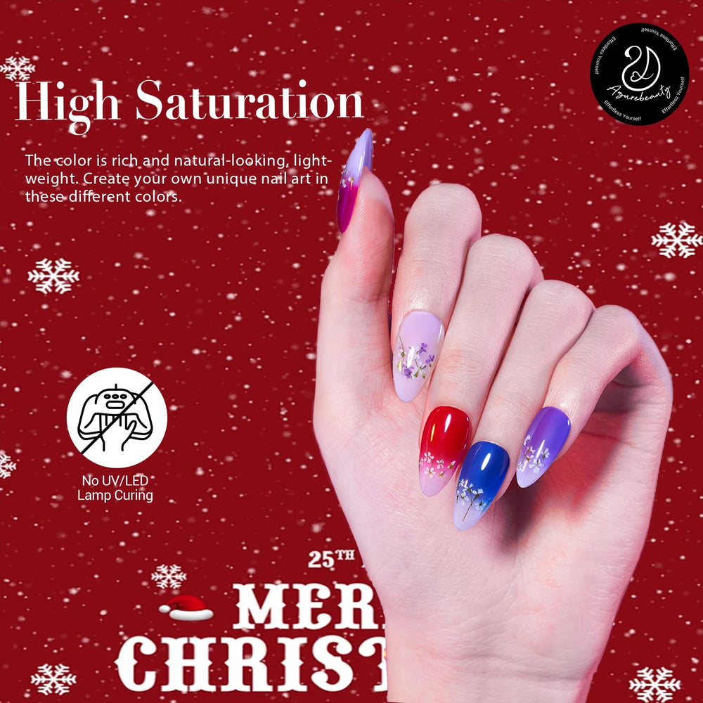 AZUREBEAUTY sapphire blue jelly swatch creates a statement manicure