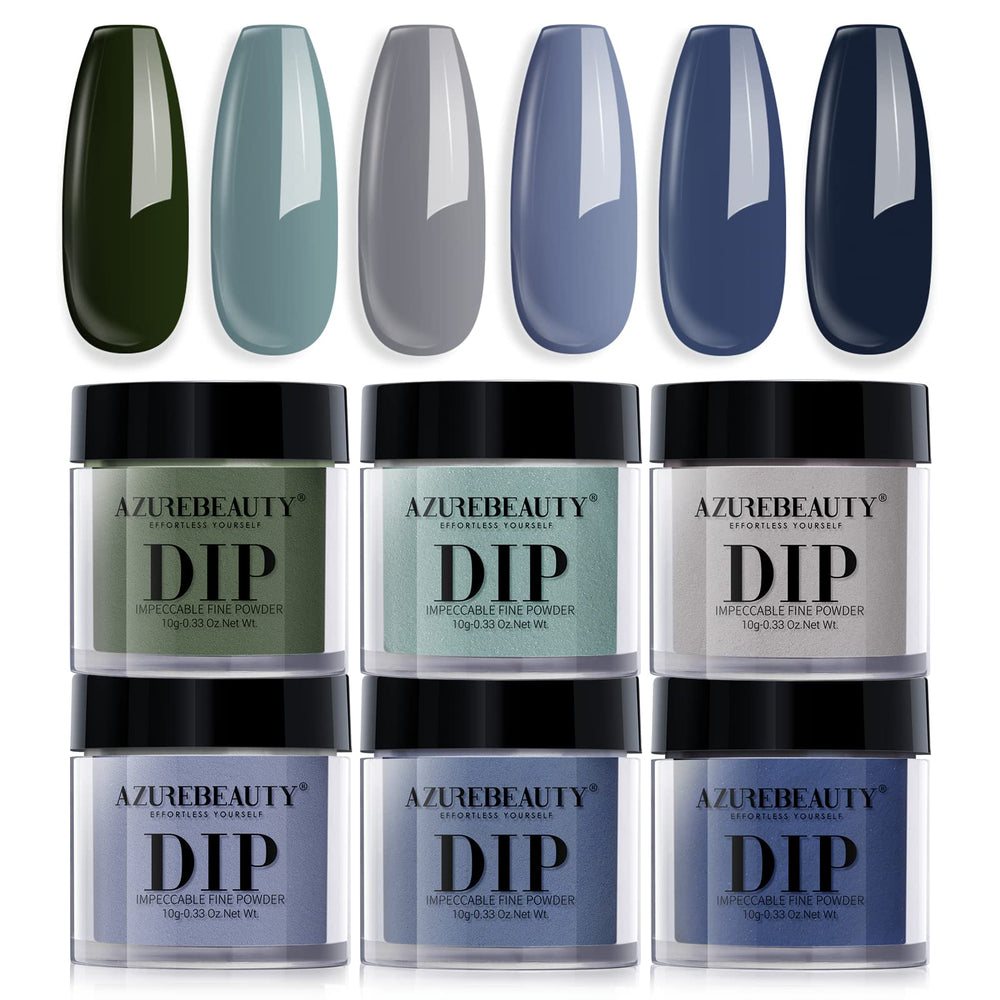 AZUREBEAUTY dip powder slate shade for durable, salon-style manicure