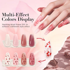 AZUREBEAUTY dried flowers accent for delicate nail art