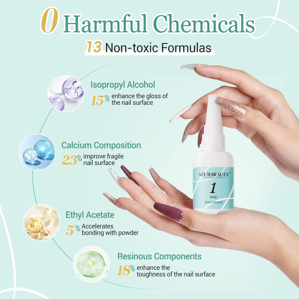 AZUREBEAUTY Eco-friendly refill bottle reduces plastic waste in nail routines.