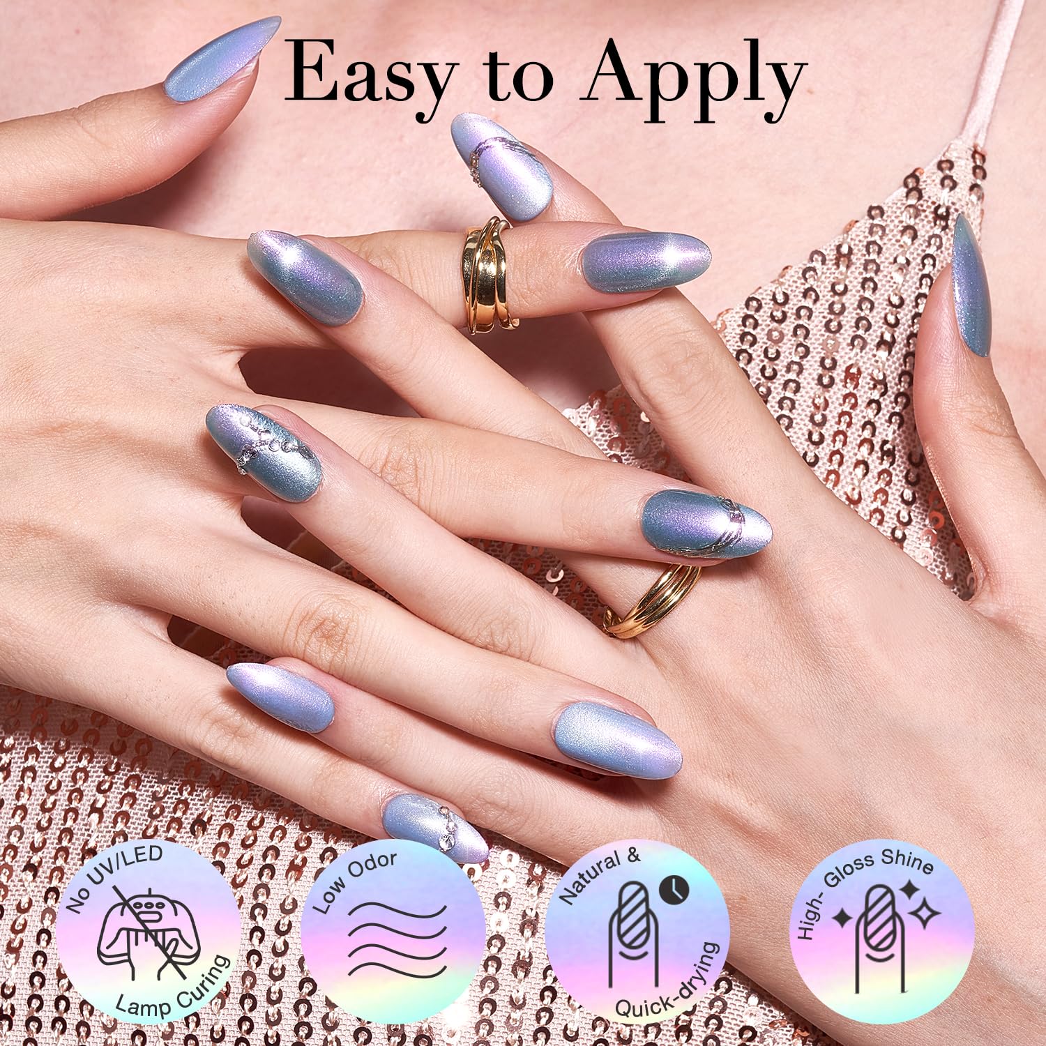 AZUREBEAUTY glitter polish 190 shimmer for versatile shine on nails