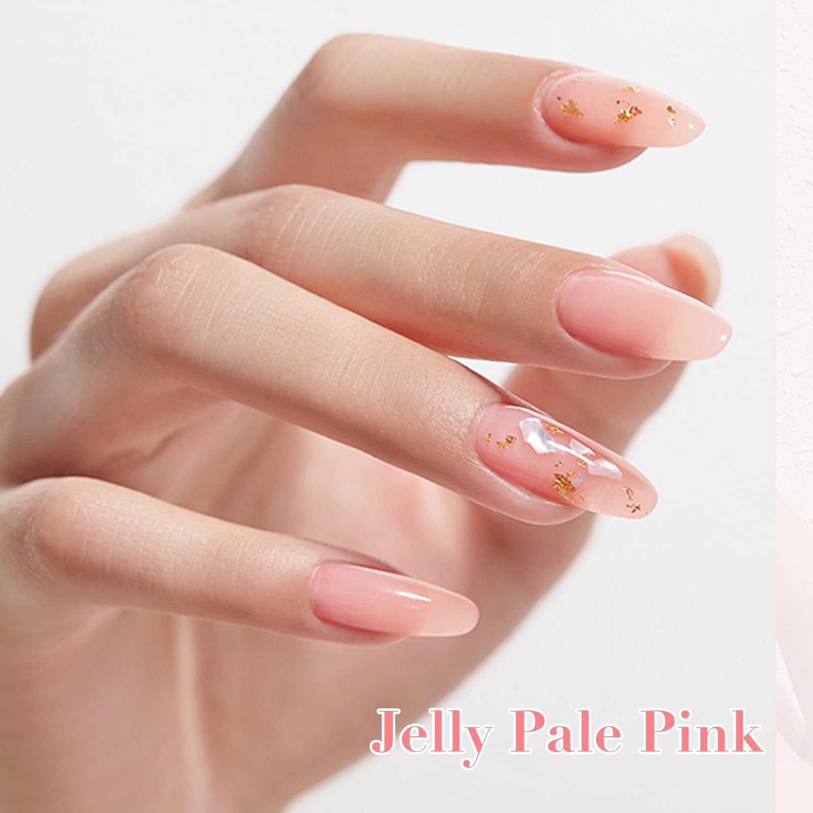 AZUREBEAUTY Jelly Nail Polish Set apply layer demonstrates adjustable opacity for personalized looks.