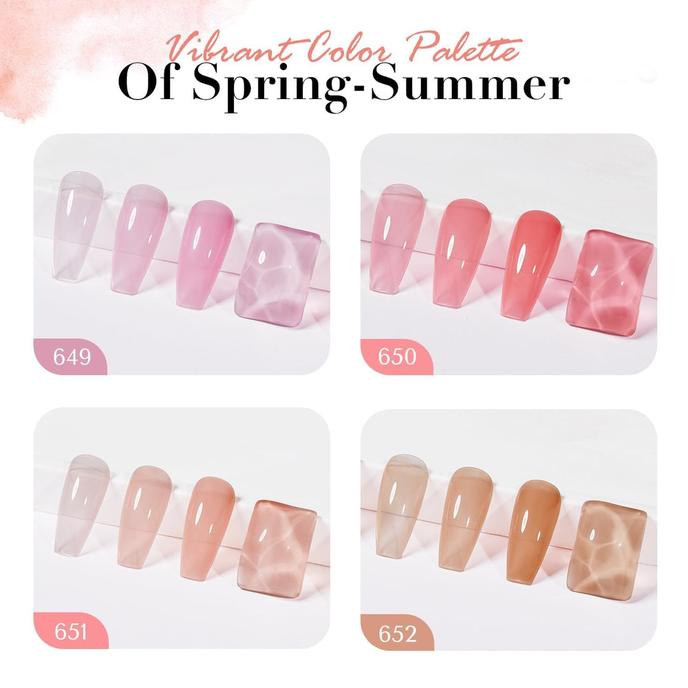 AZUREBEAUTY Jelly Nail Polish Set quick-dry formula, ready in 60 seconds.
