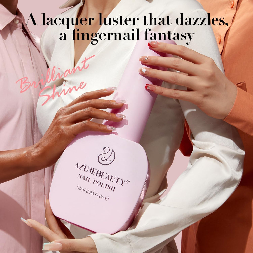 AZUREBEAUTY Jelly Nail Polish Set natural look lightweight formula that lets nails breathe.