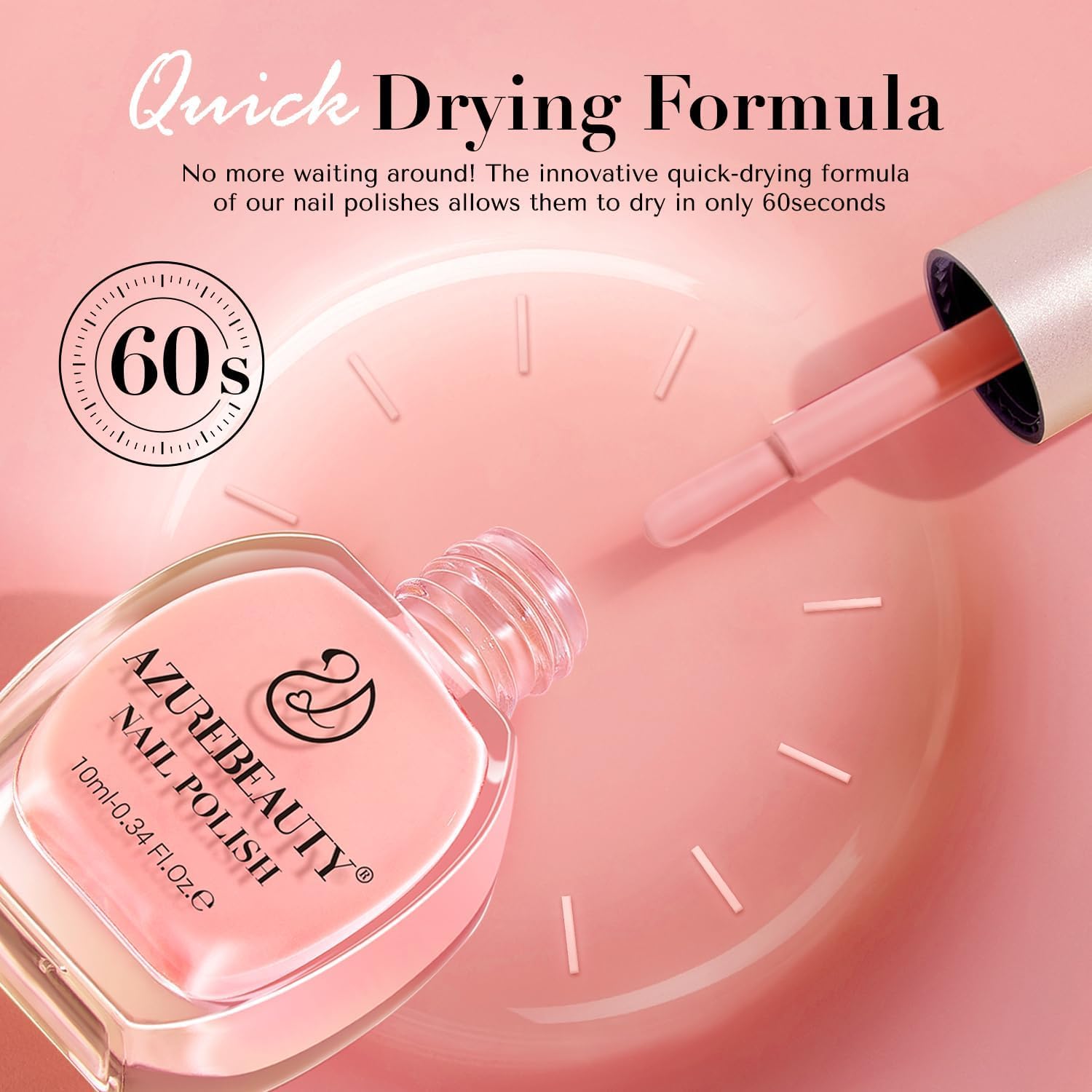 AZUREBEAUTY Jelly Nail Polish Set top coat gloss adds shine and durability.