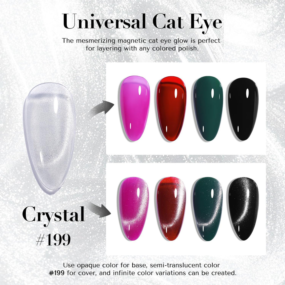 AZUREBEAUTY Cat Eye magnet angle creates dramatic glow for layered looks.