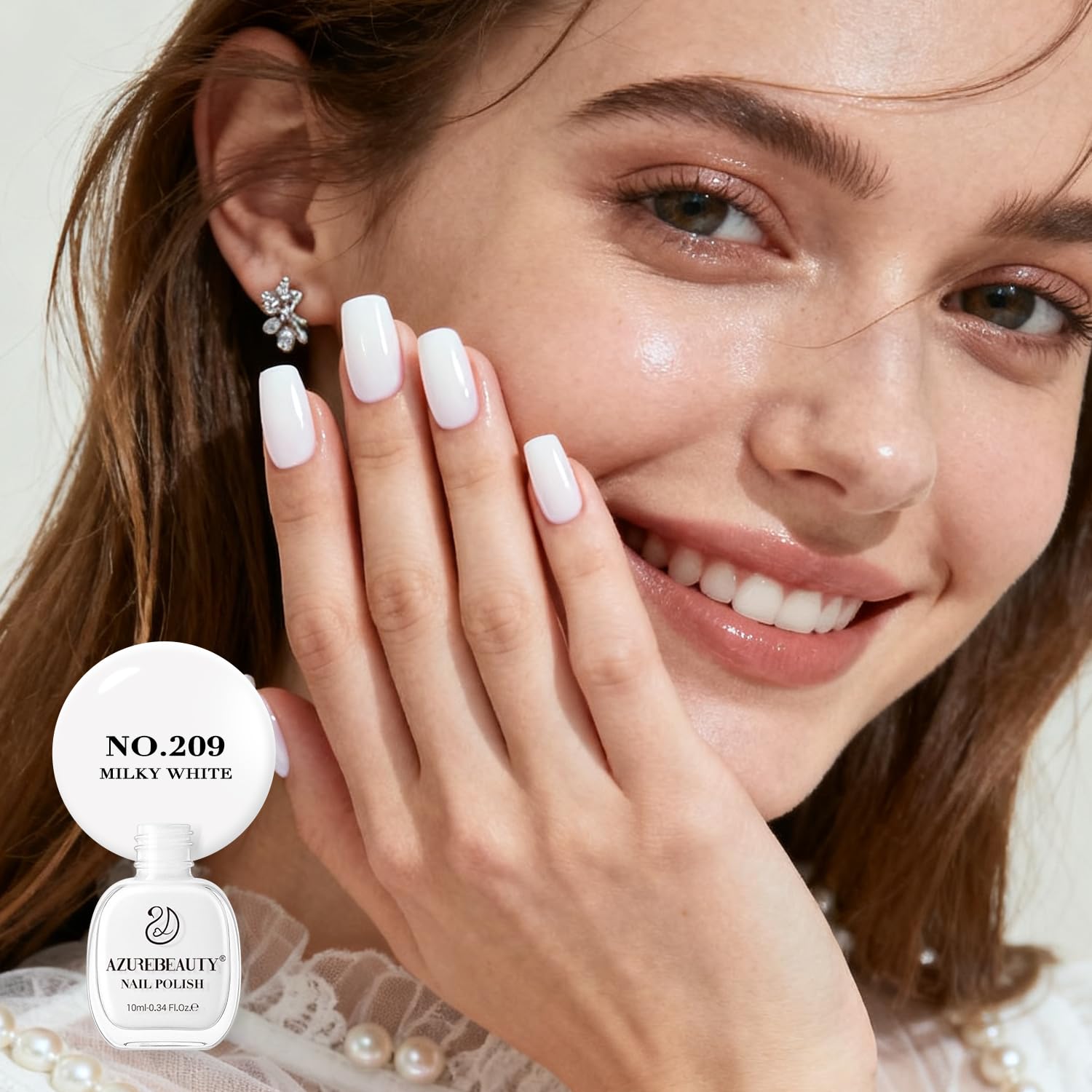 AzureBeauty Milky White long-lasting wear inferred for up to seven days.