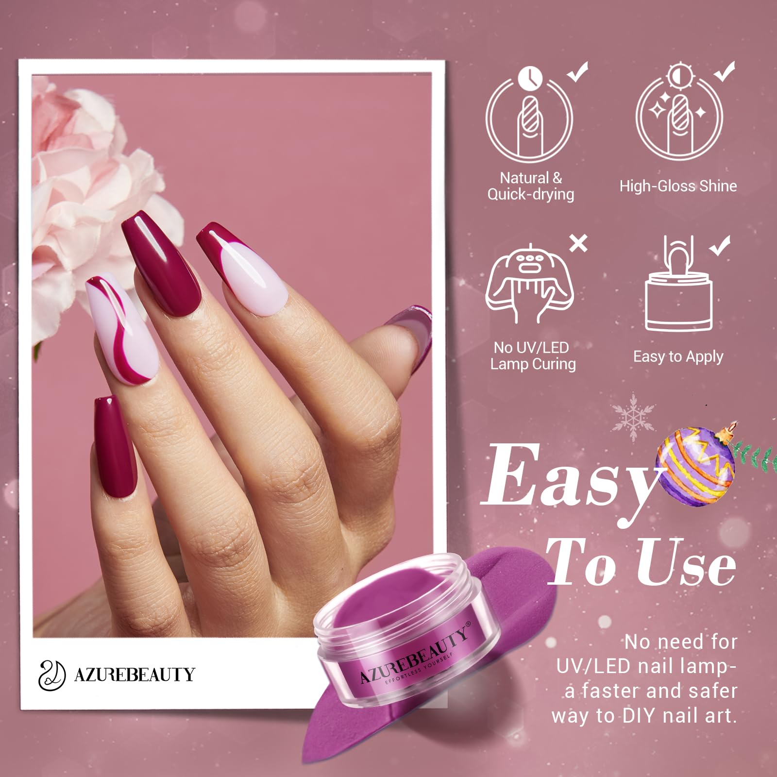 AZUREBEAUTY nail brush set supports precise application and shading