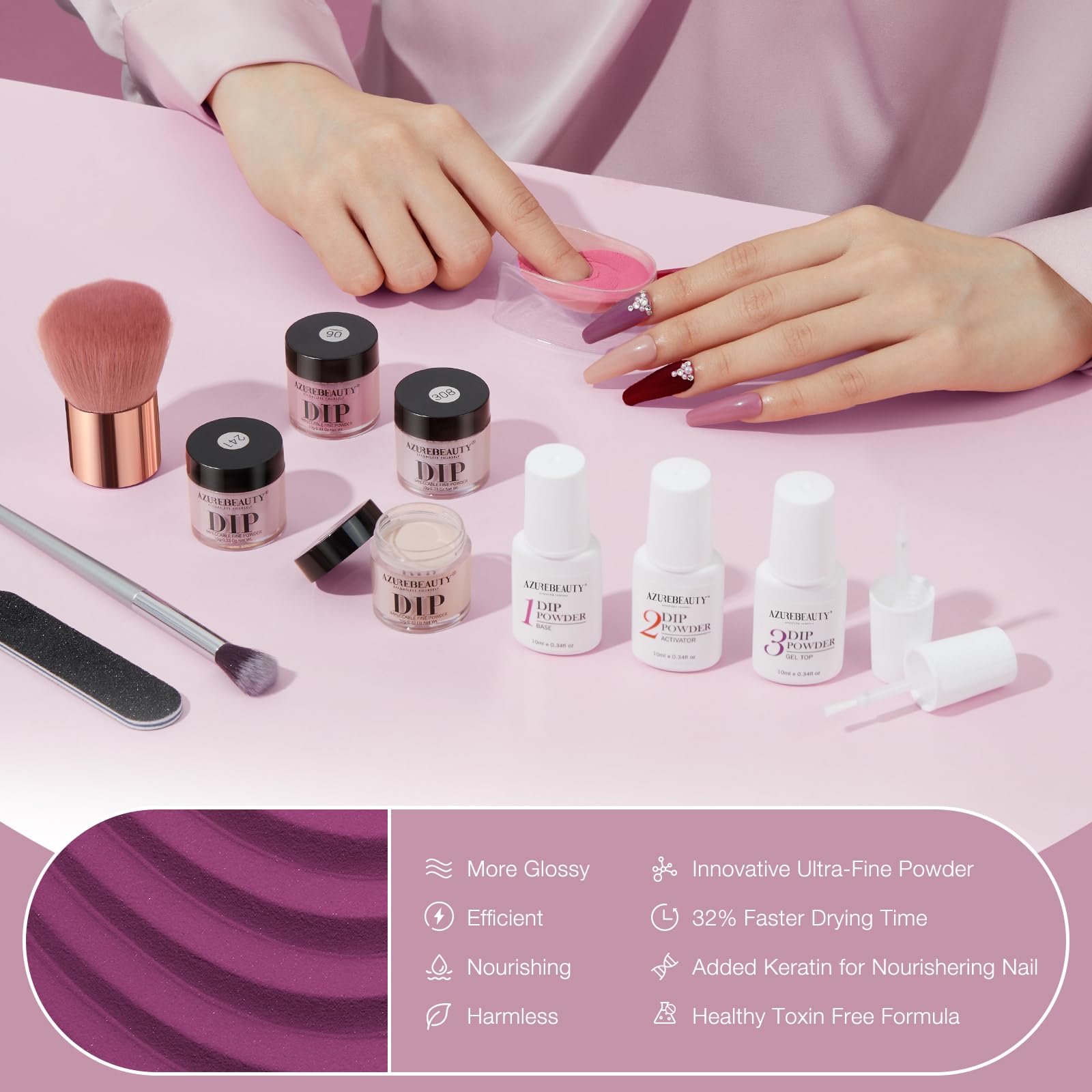 AZUREBEAUTY nail file helps sculpt and shape for a flawless finish