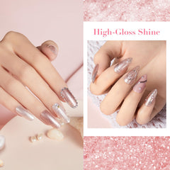 AZUREBEAUTY nail polish set color swatches display nude, skin-tone, glitter, and pearl options