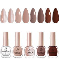 AZUREBEAUTY nail-polish-set-gift-box with four nude-brown glitter shades for at-home manicure