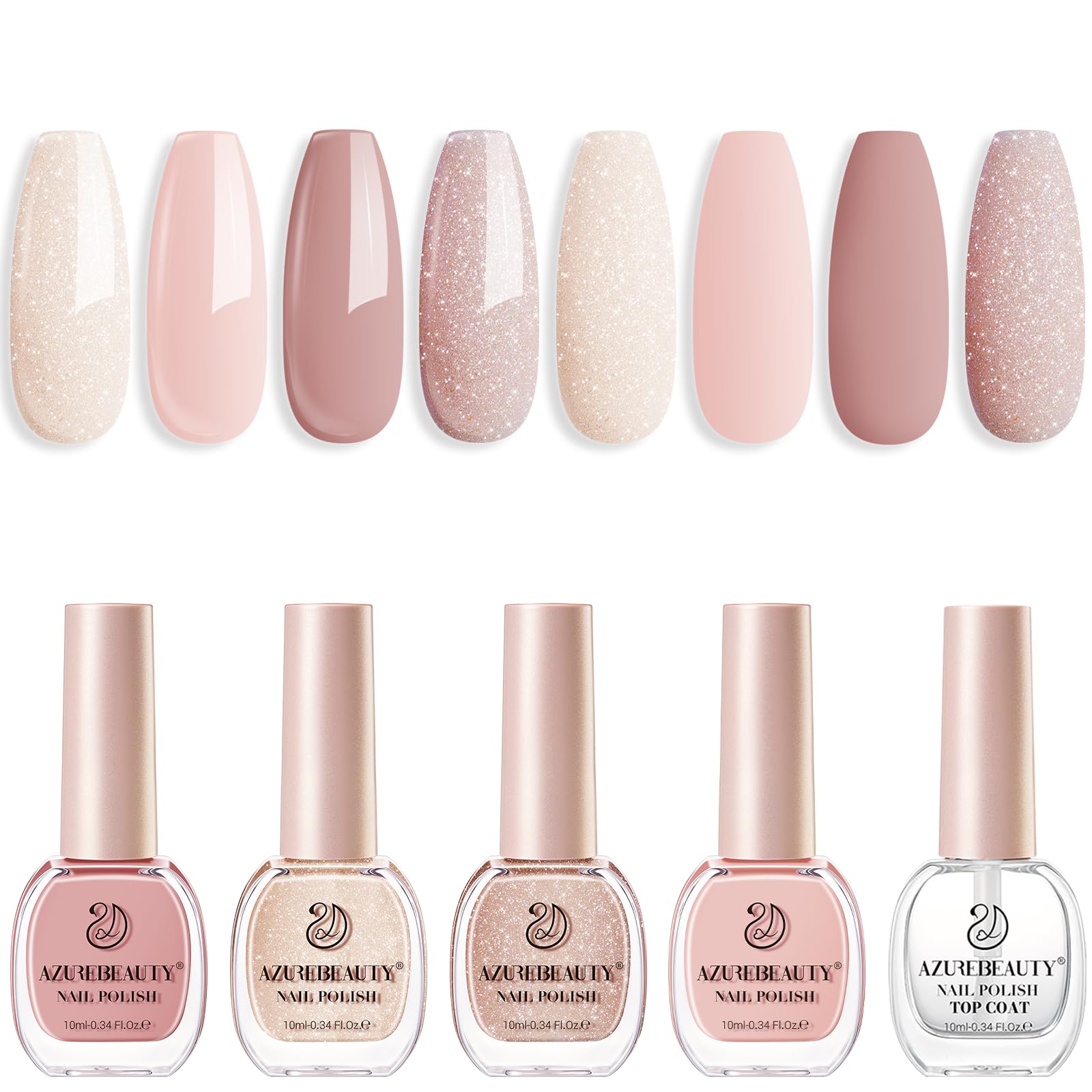 AZUREBEAUTY nail polish set packaging shown in premium box for at-home manicures