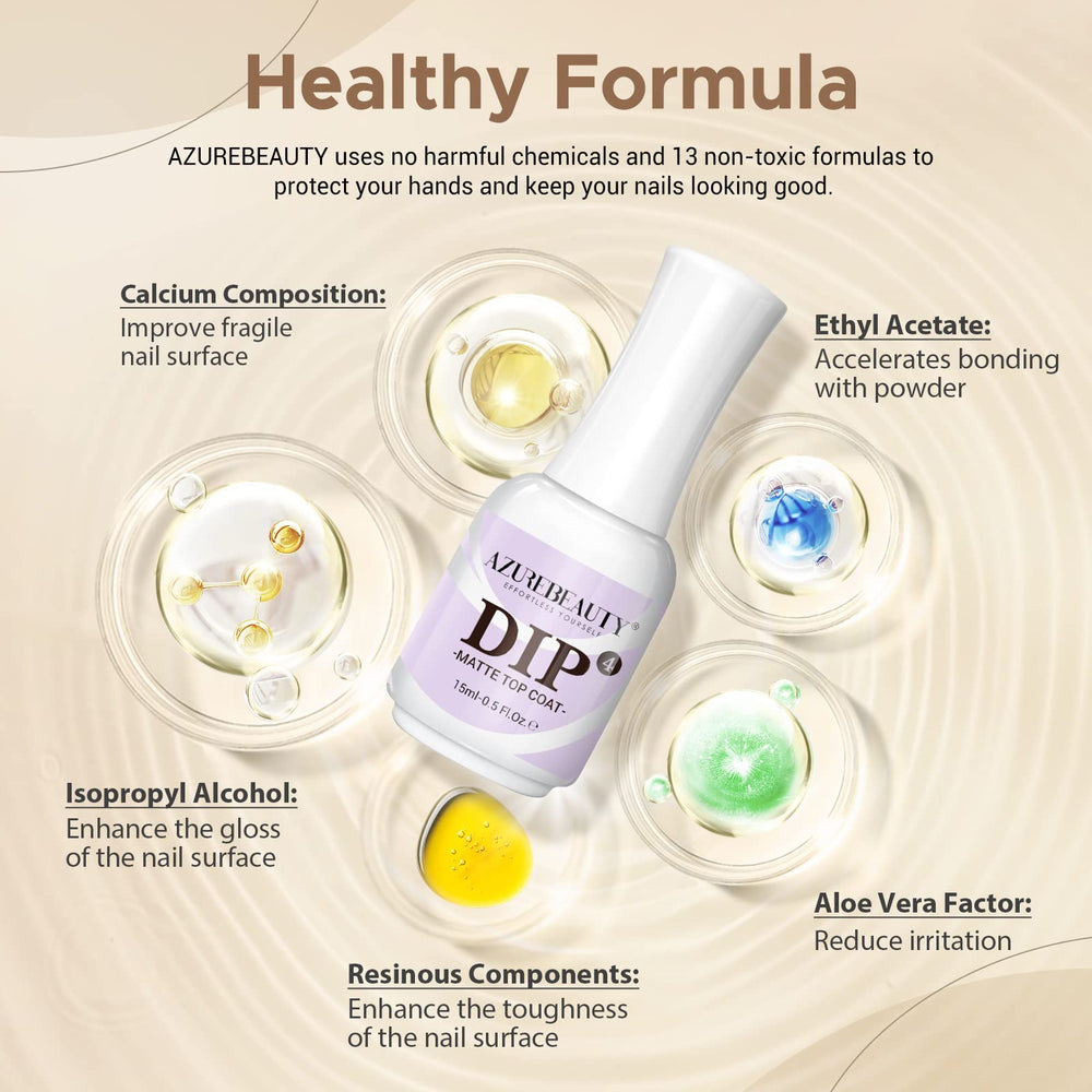 AZUREBEAUTY nails with dip-gloss finish show smooth, salon-like shine