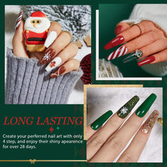AZUREBEAUTY no-lamp-needed formula dries quickly for convenient DIY nails.