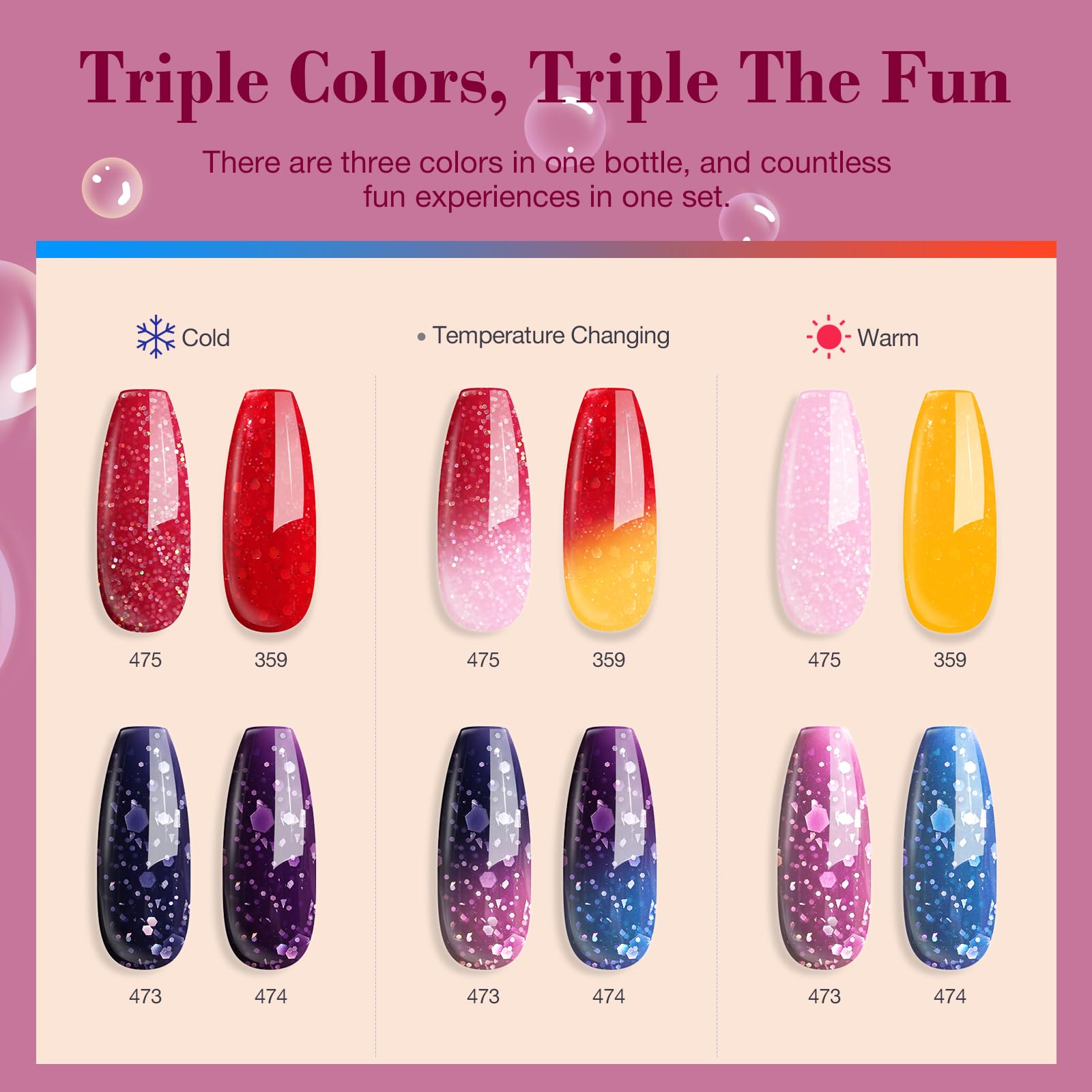 AZUREBEAUTY pink color-changing dip powder for soft, glossy color.