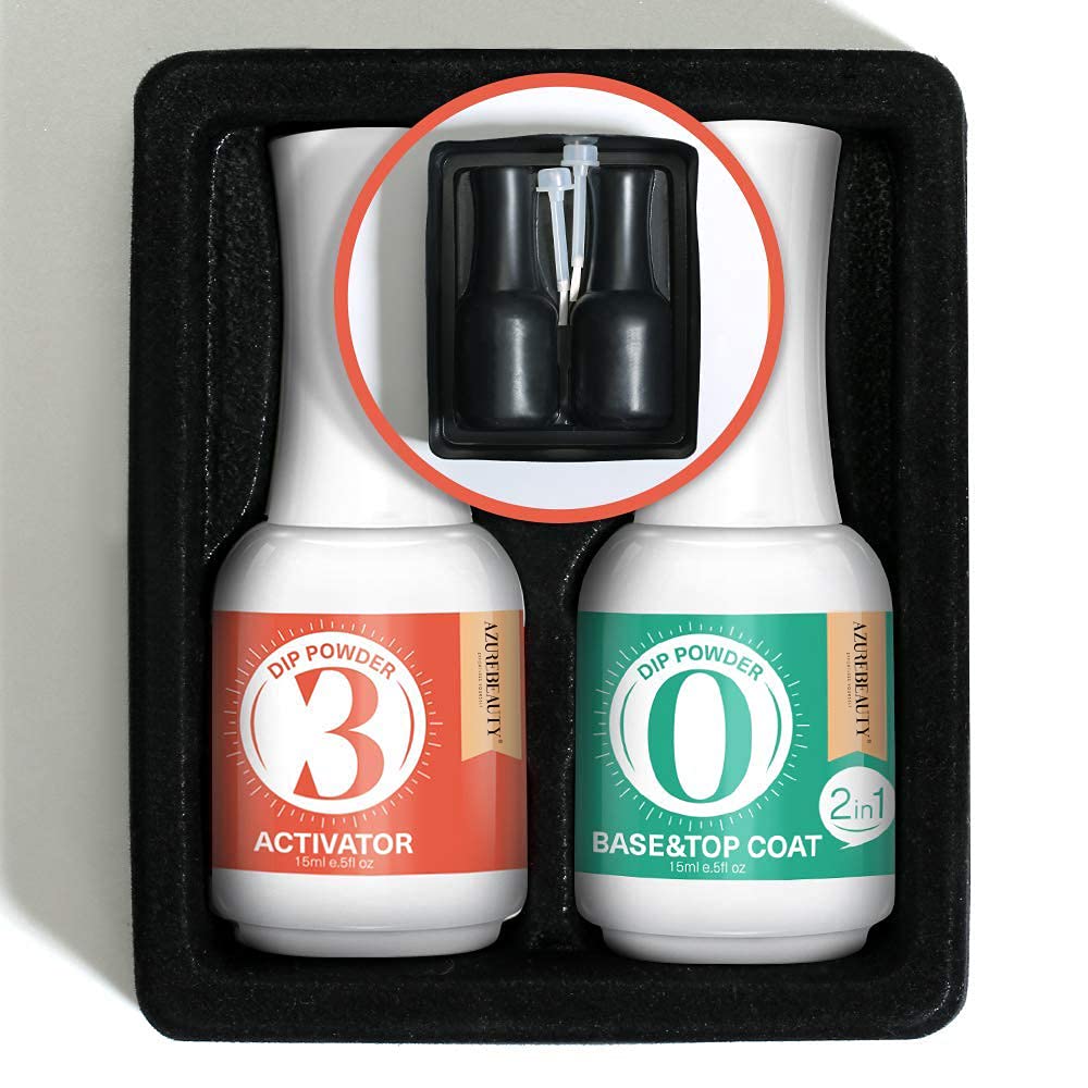 AZUREBEAUTY quick-dry dip process shown for faster manicures