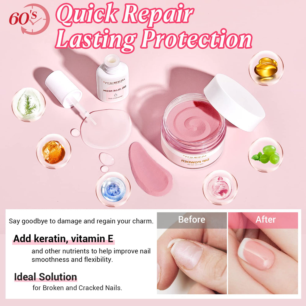 AZUREBEAUTY quick-drying repair glue 10ml shows precise application and fast set.