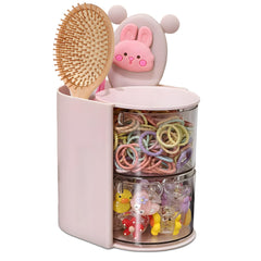Azurphoric hair accessories organizer—rotating base in pink for easy access