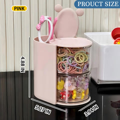 Azurphoric makeup brush holder—top compartment keeps tools organized