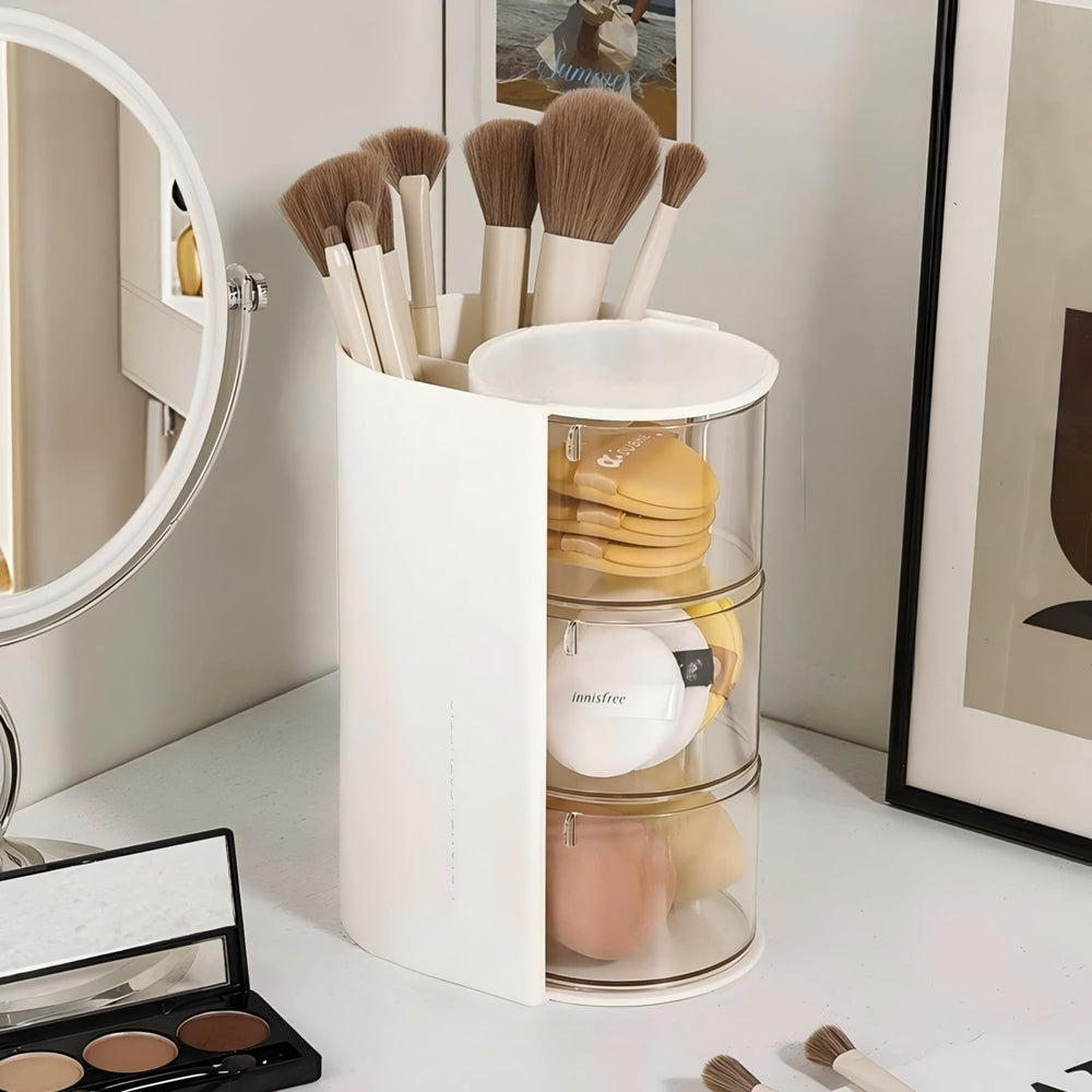 Azurphoric makeup brush holder keeps brushes organized and within reach