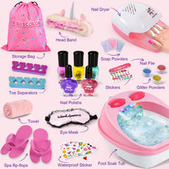 B Bascolor Pedicure foot spa set with accessories for a complete at-home spa.