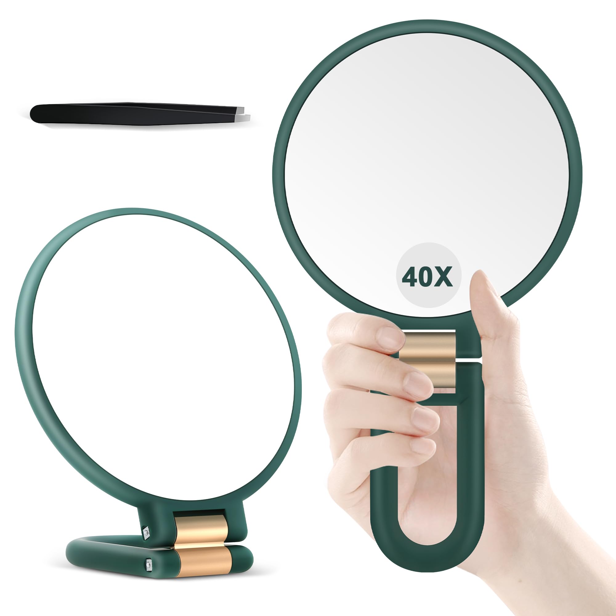 B Beauty Planet 40x magnifying mirror close-up for precise makeup inspection and skin prep.