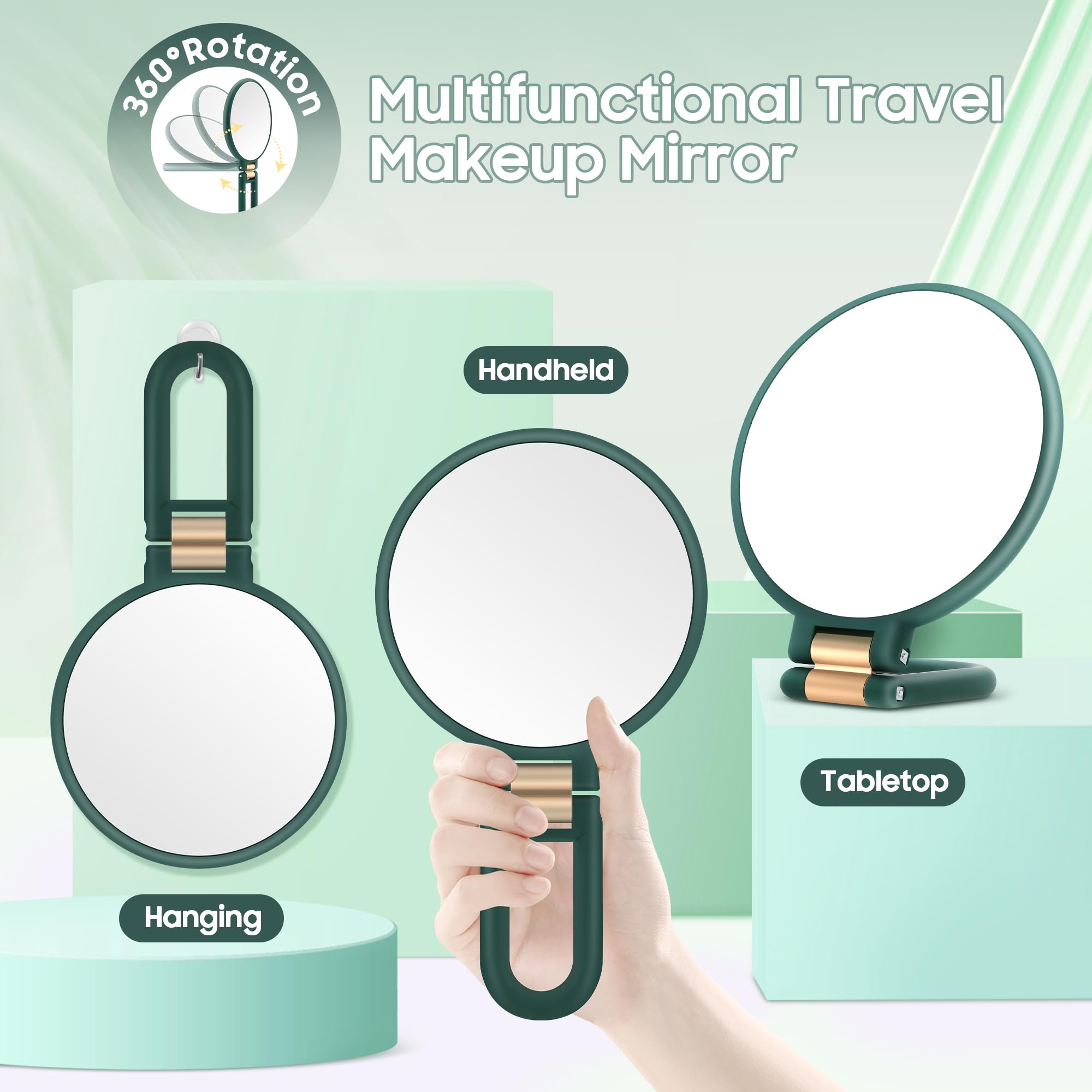 B Beauty Planet ABS lightweight frame keeps the mirror portable and travel-friendly.