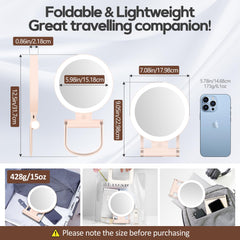 B Beauty Planet magnifying mirror close-up highlights 30x magnification for detail work.