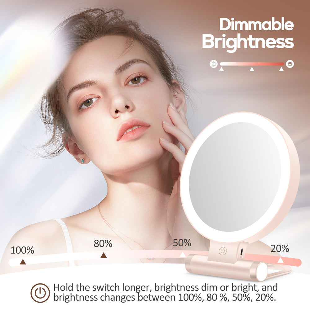 B Beauty Planet portable mirror on the go supports travel-ready routine.