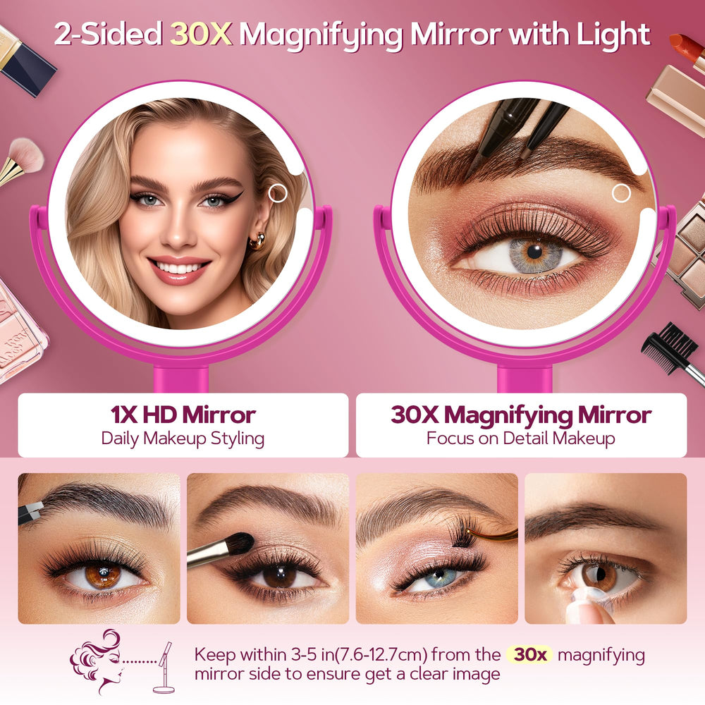 Adjustable brightness helps tailor visibility for precise application and eye comfort