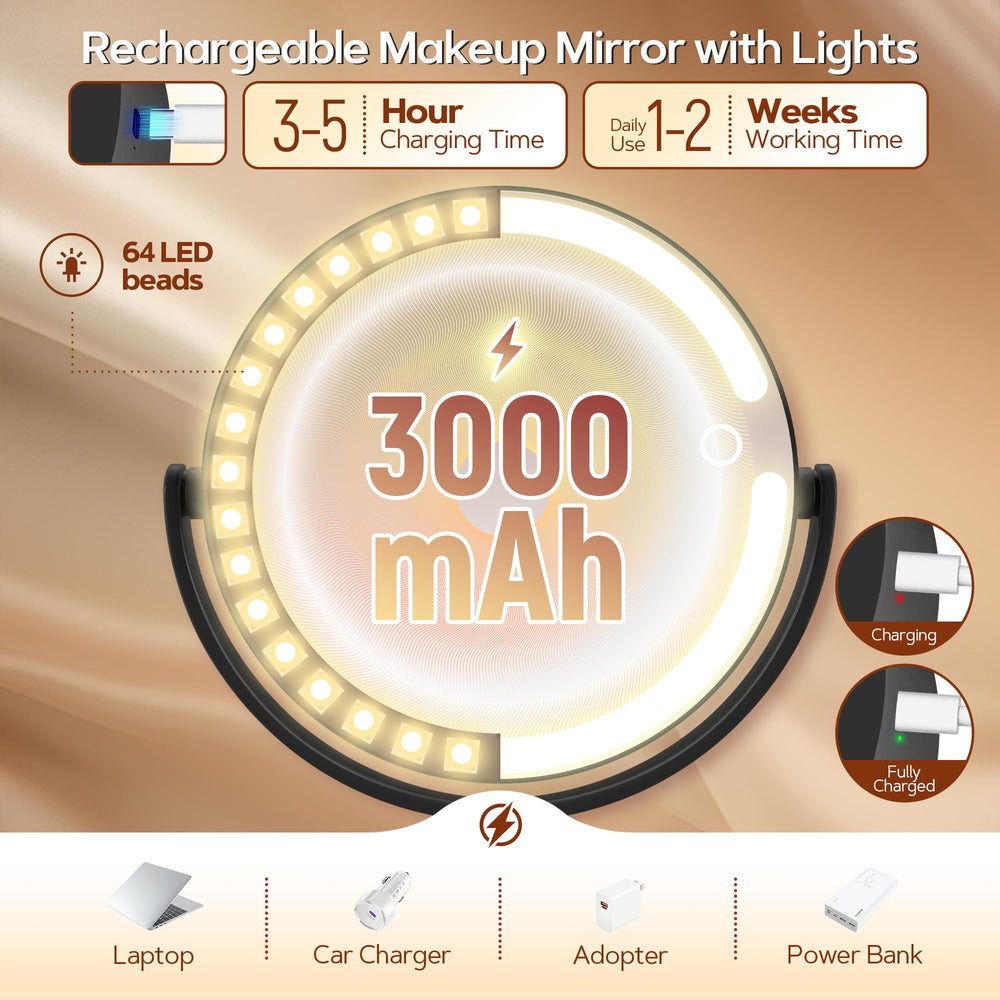 B Beauty Planet mirror includes a handy phone holder for on-screen tips.