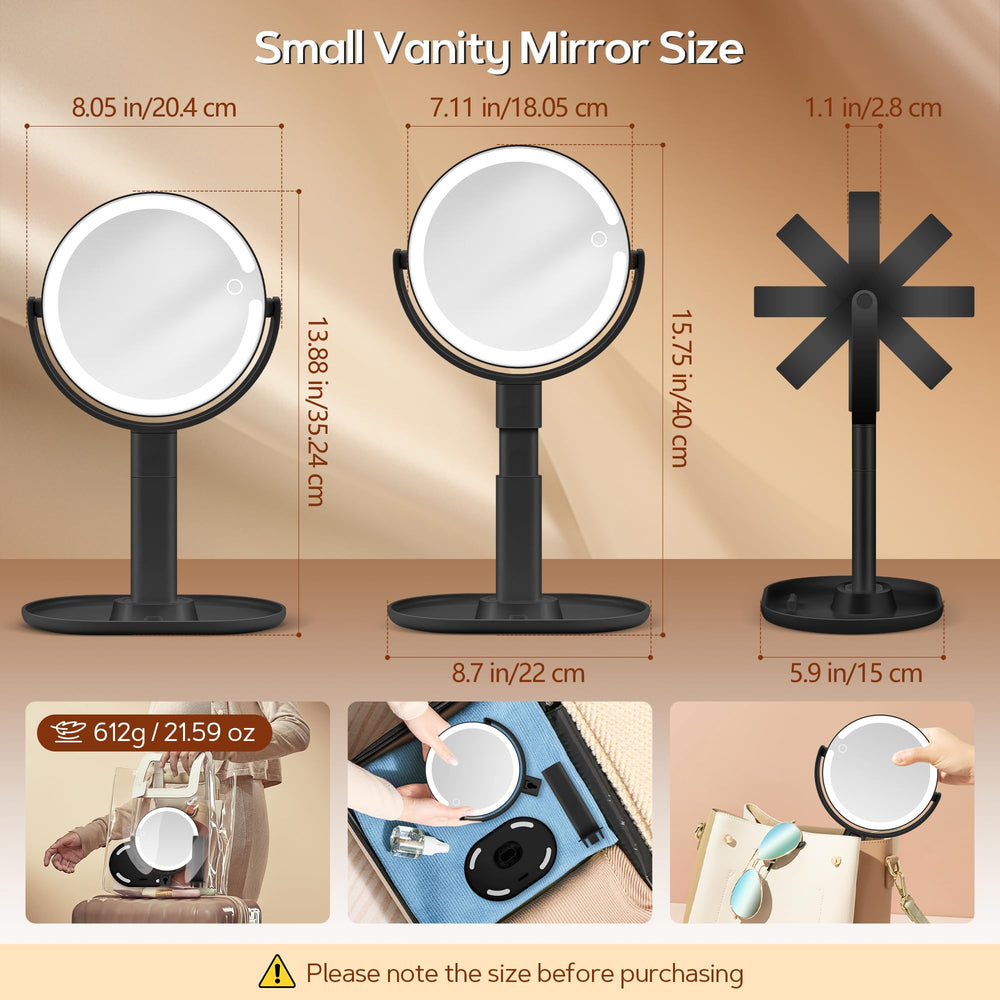B Beauty Planet mirror with three lighting modes for natural, warm, or cool light.