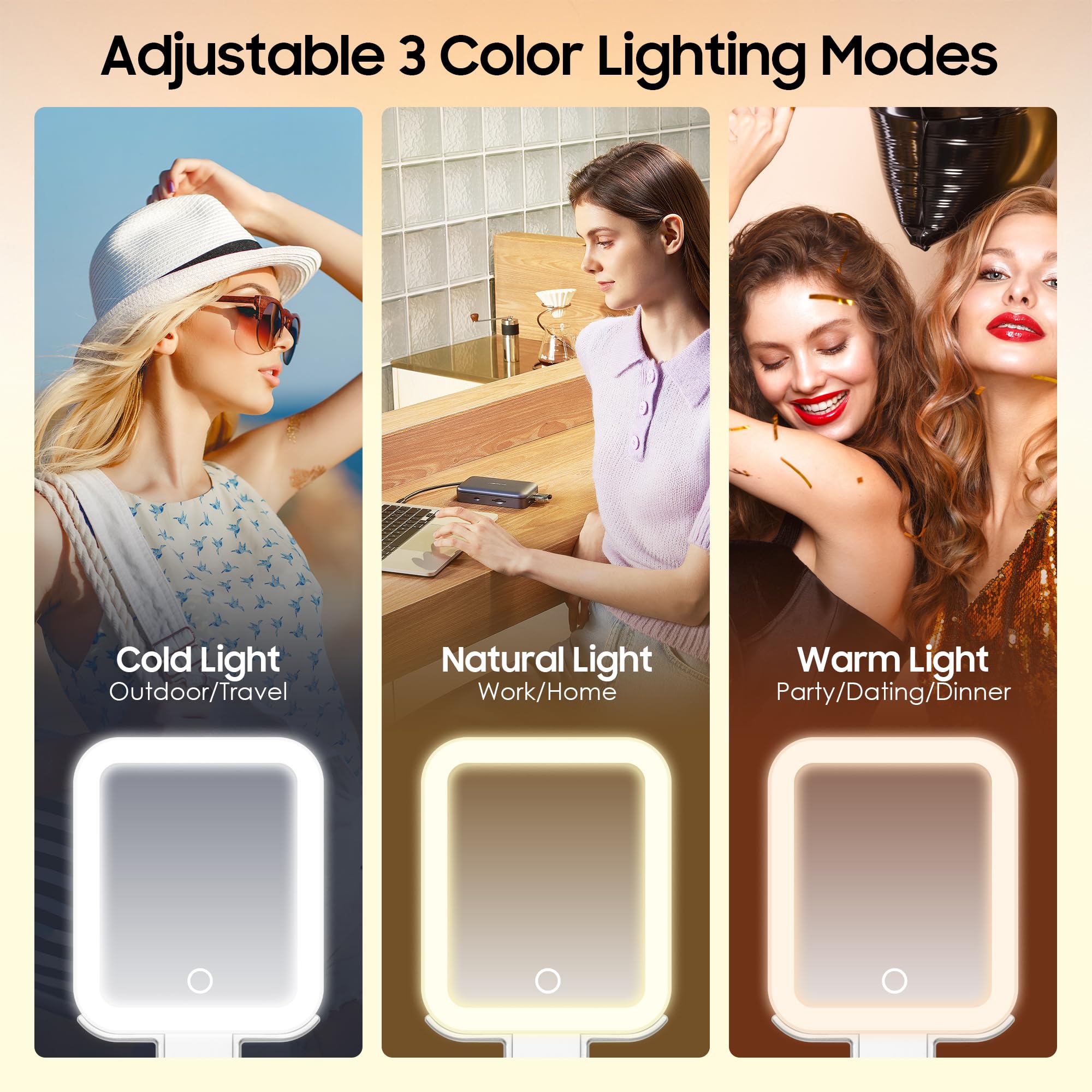 B Beauty Planet folded travel mirror compact for on-the-go packing.