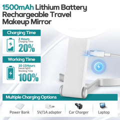 B Beauty Planet Type-C rechargeable mirror for on-the-go charging
