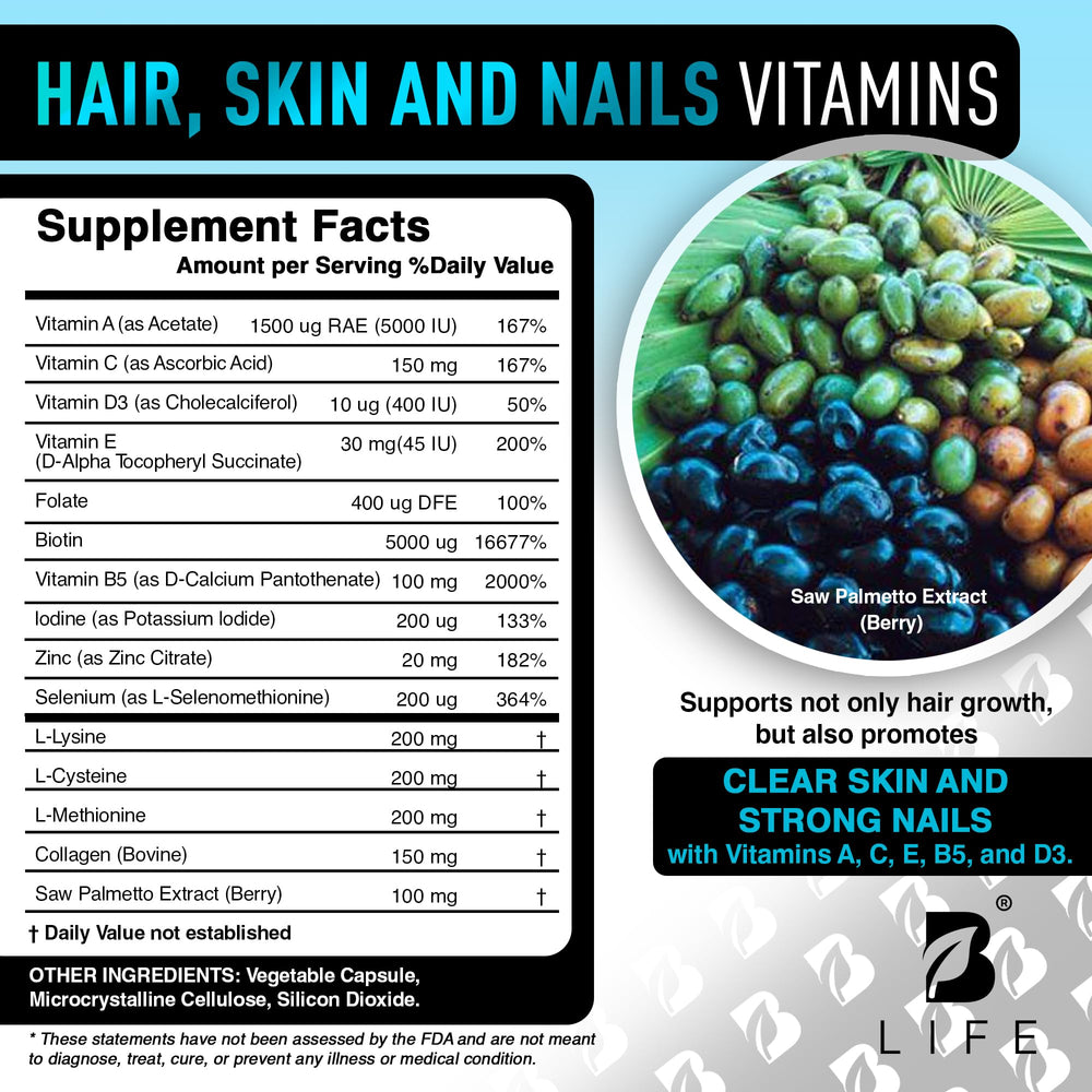 Non-GMO gluten-free banner on the B Life Company supplement bottle.
